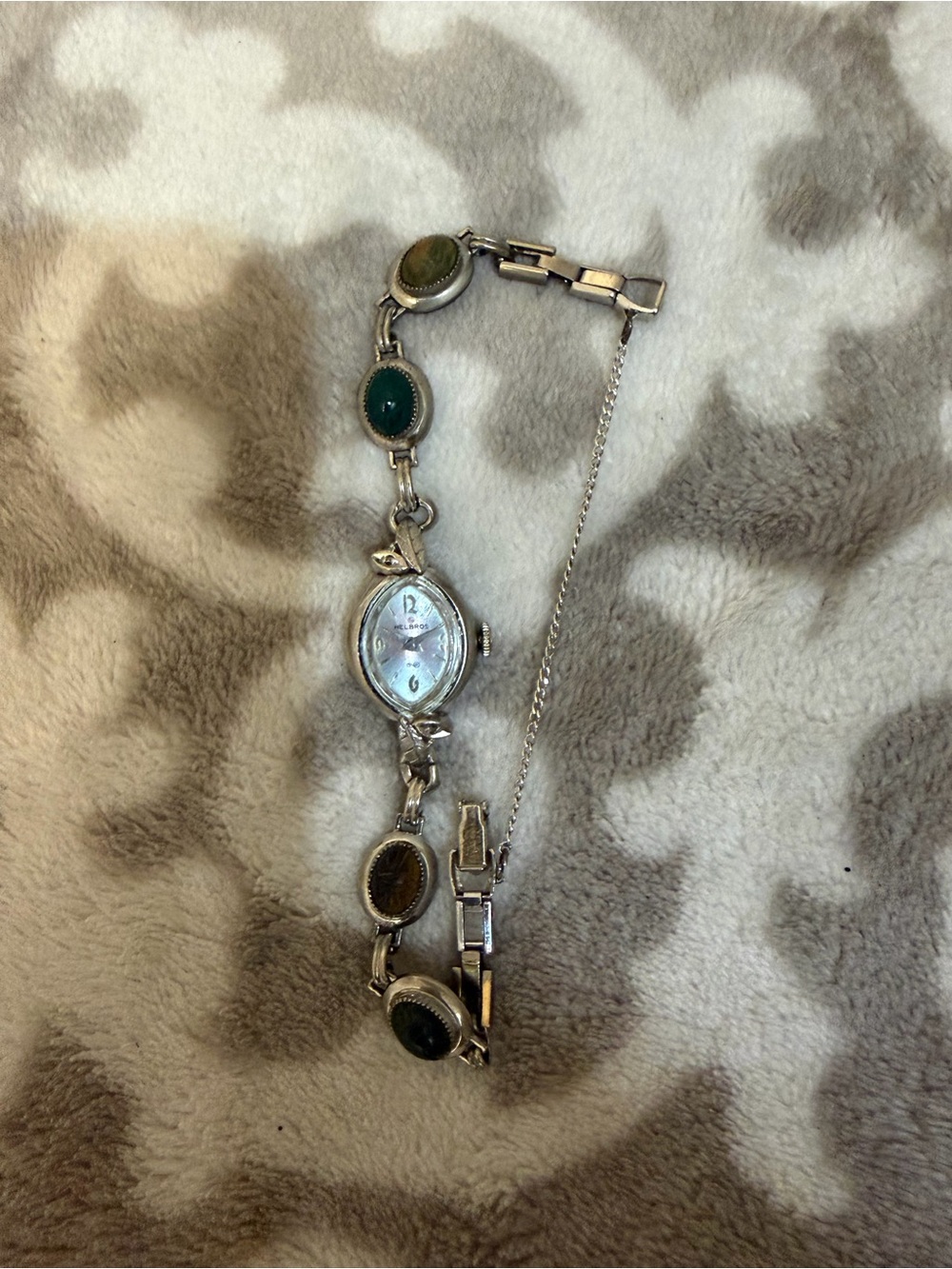 Vintage Helbros Scarab Bracelet Watch Ladies 17J Manual Wind Egyptian Revival